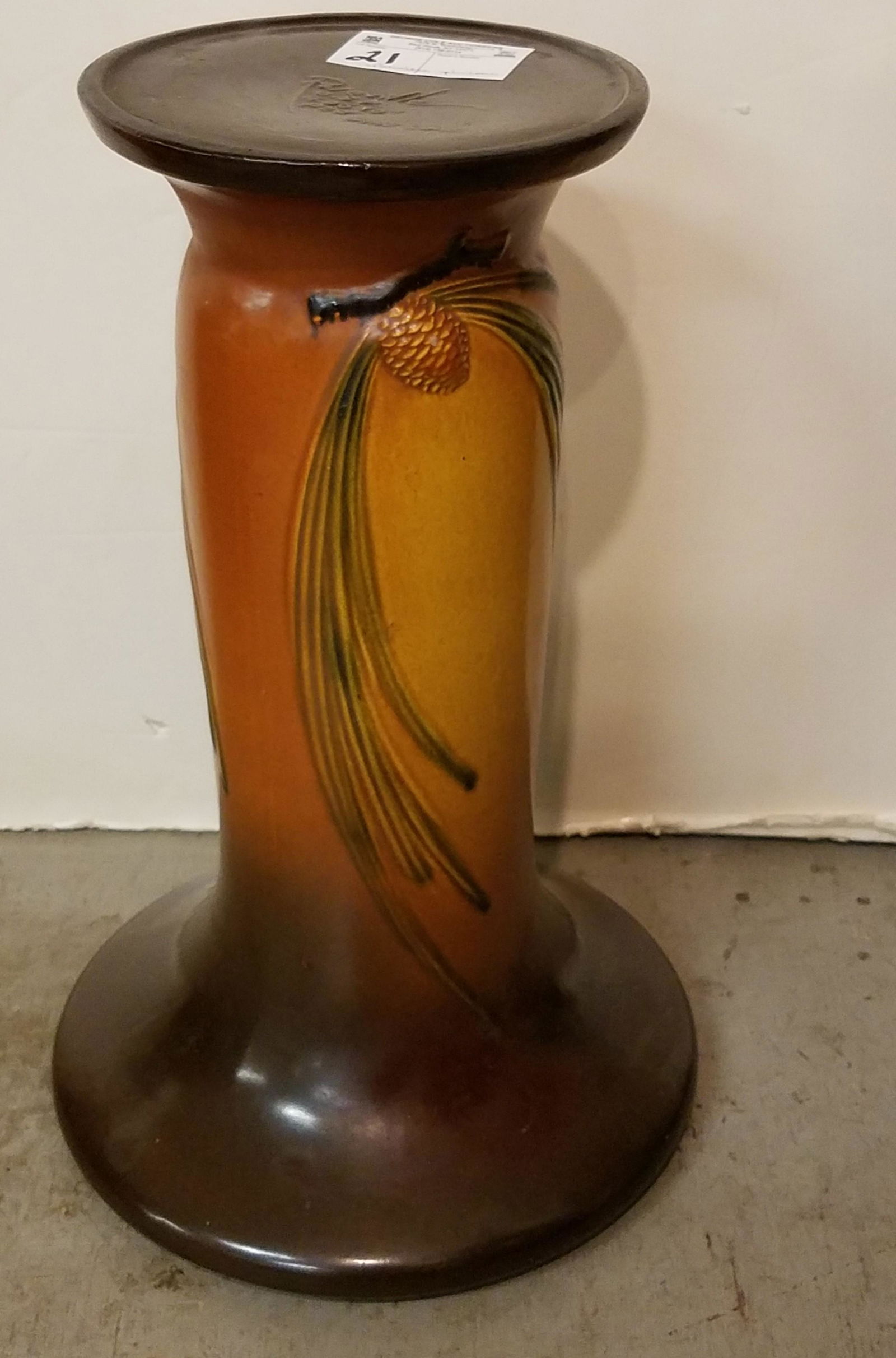 ROSEVILLE PINECONE PEDESTAL 406-10" (1 of 3)