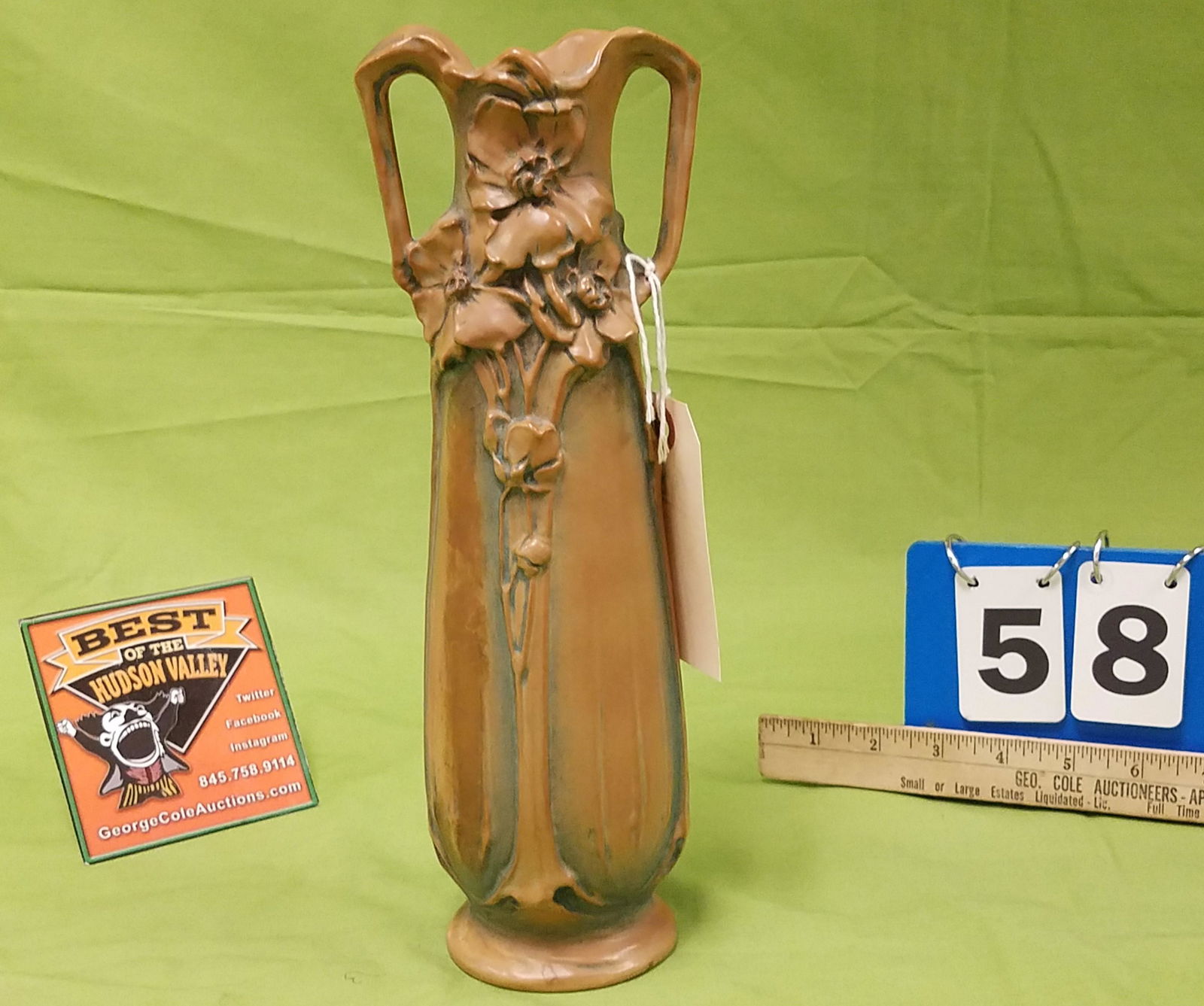 ART NOUVEAU POTTERY VASE SGND BERNARD BLOCK CZECH 12 (1 of 4)