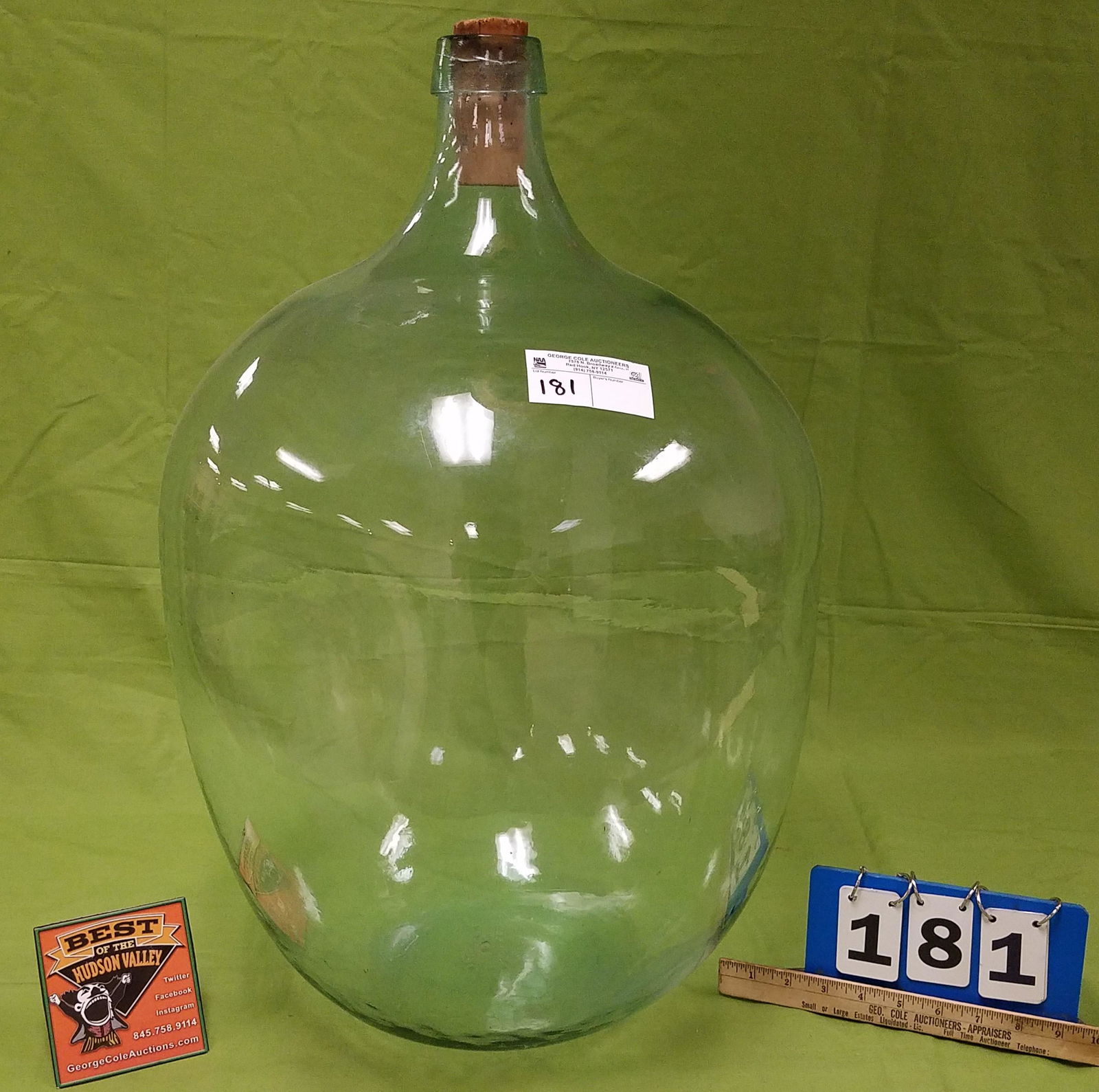 19TH C DEMIJOHN 26"H X 16" DIAM (1 of 1)