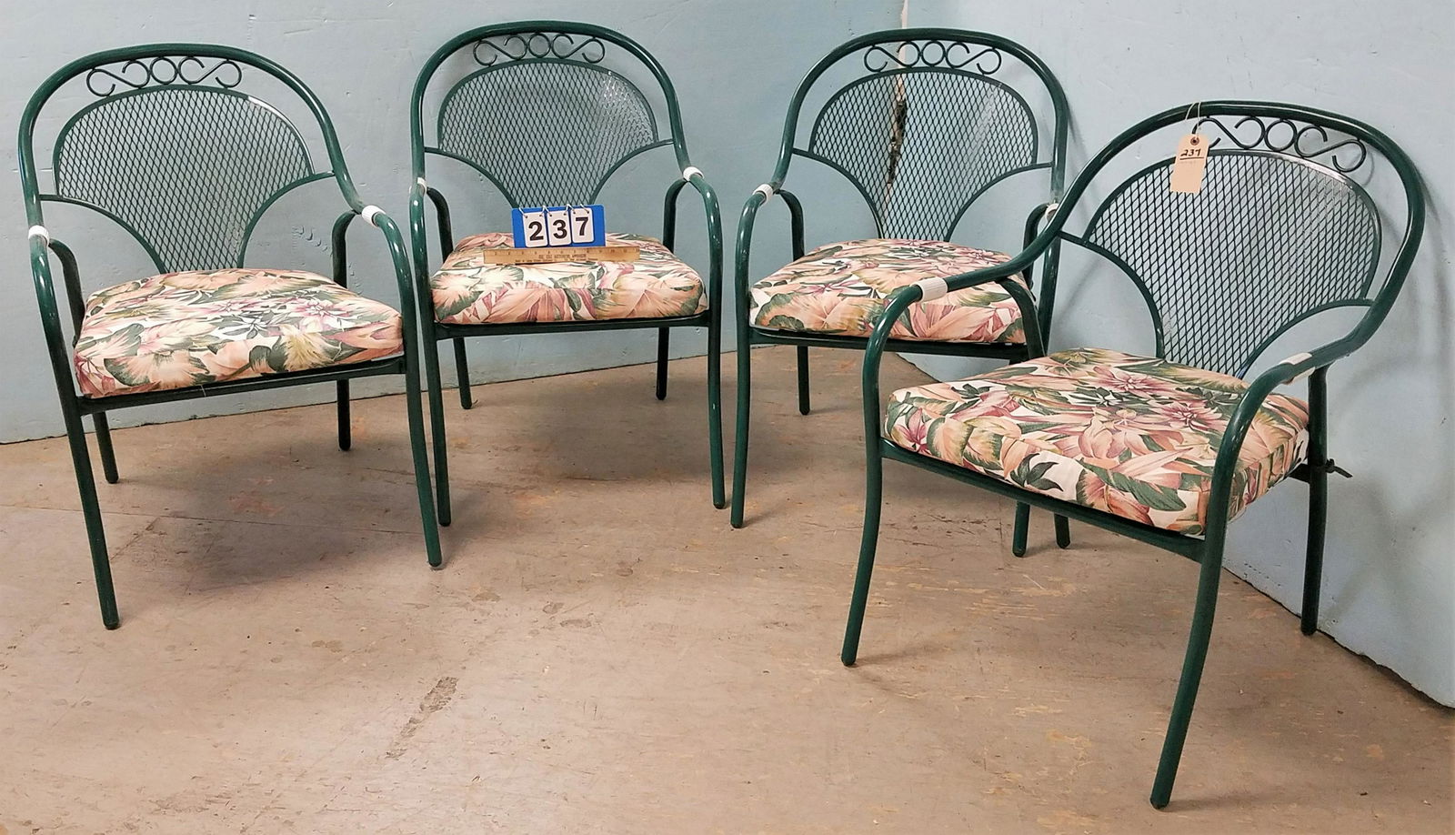 SET 4 WROUGHT PATIO CHAIRS (1 of 1)