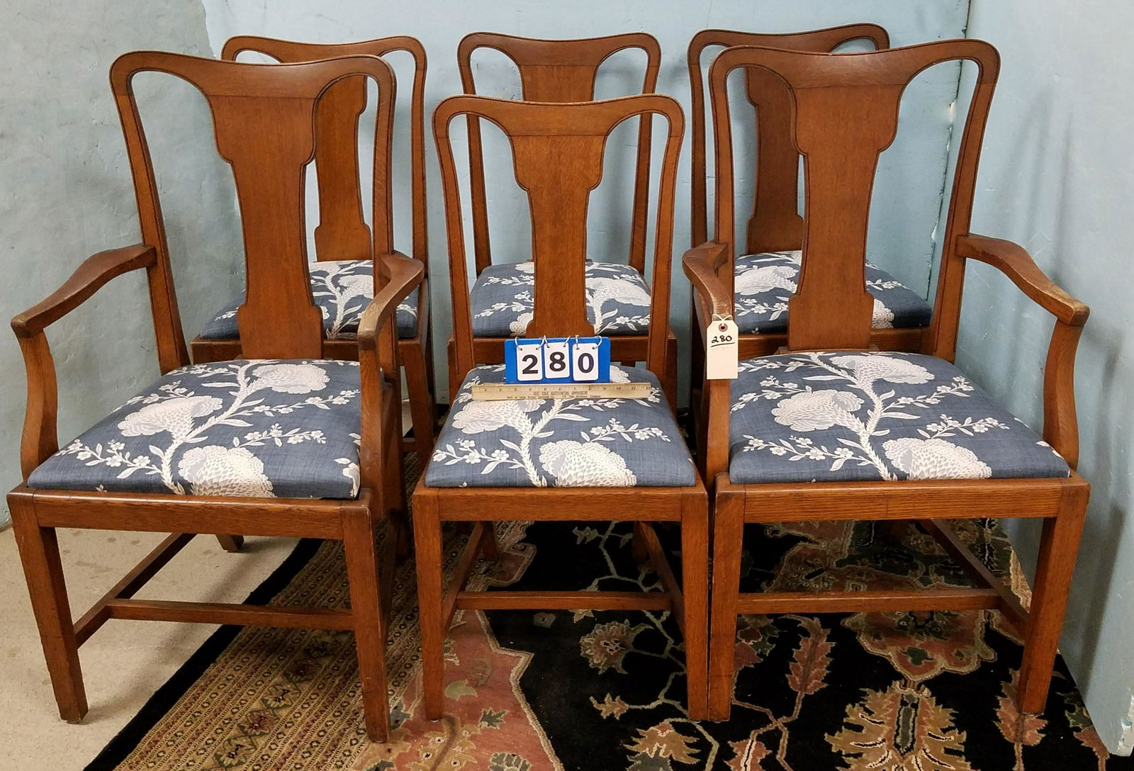 SET 6 OAK DINING CHAIRS-TOP QUALITY (1 of 3)
