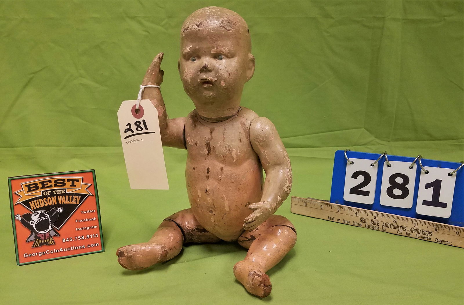 WOODEN JOINTED DOLL 15" (1 of 4)