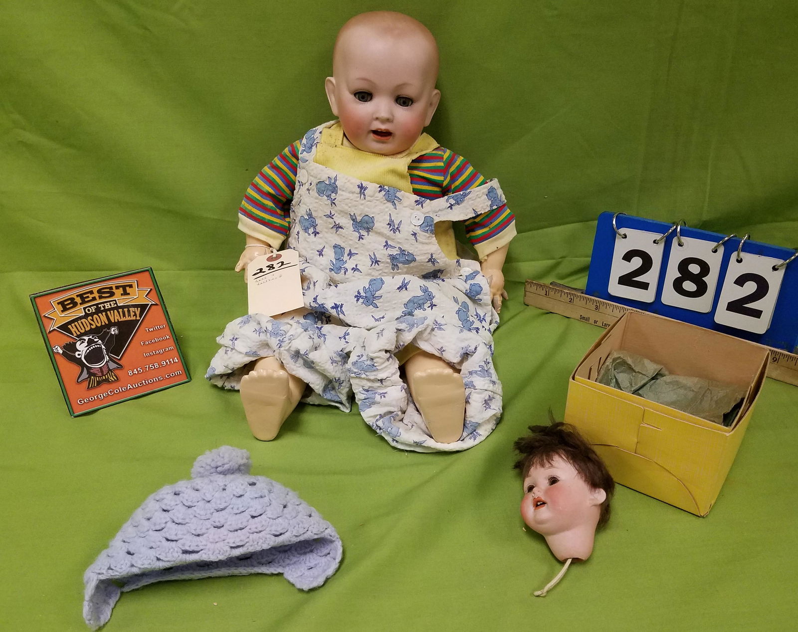 GERMAN BISQUE HEAAD BABT DOLL 17" & DOLL HEAD 914 5/0 (1 of 5)