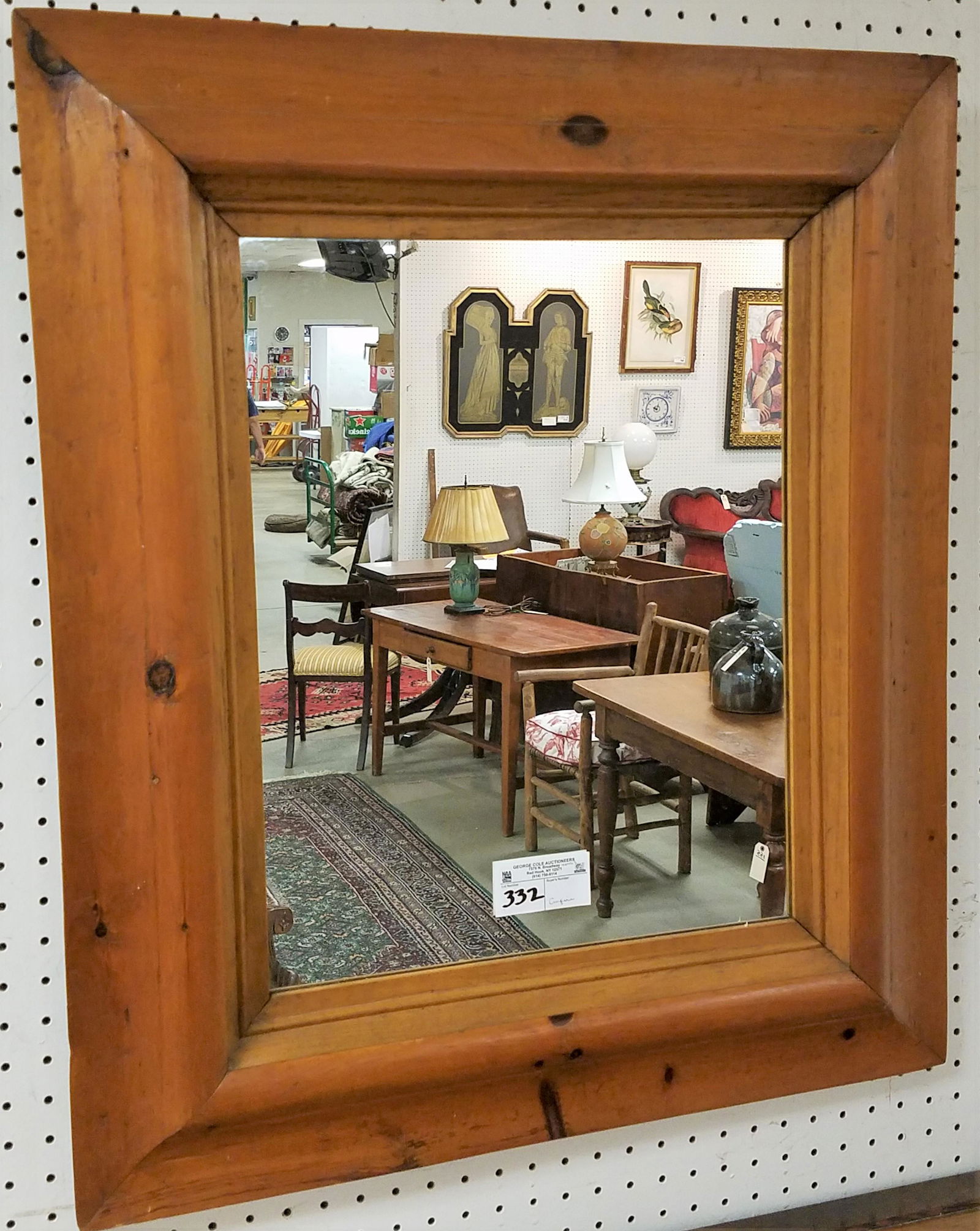 EMPIRE PINE OGEE FRAMED MIRROR 29 3/4" X 26" (1 of 1)