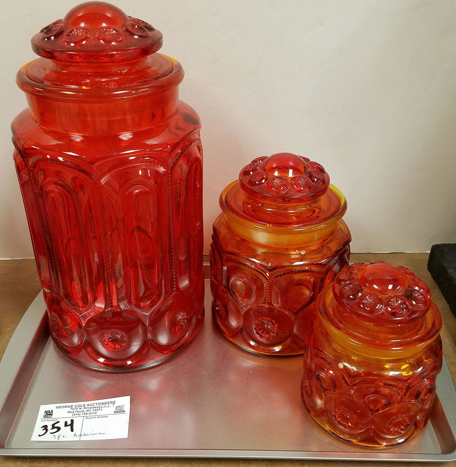 TRAY 3 PC AMBERINA CANNISTER SET (1 of 1)