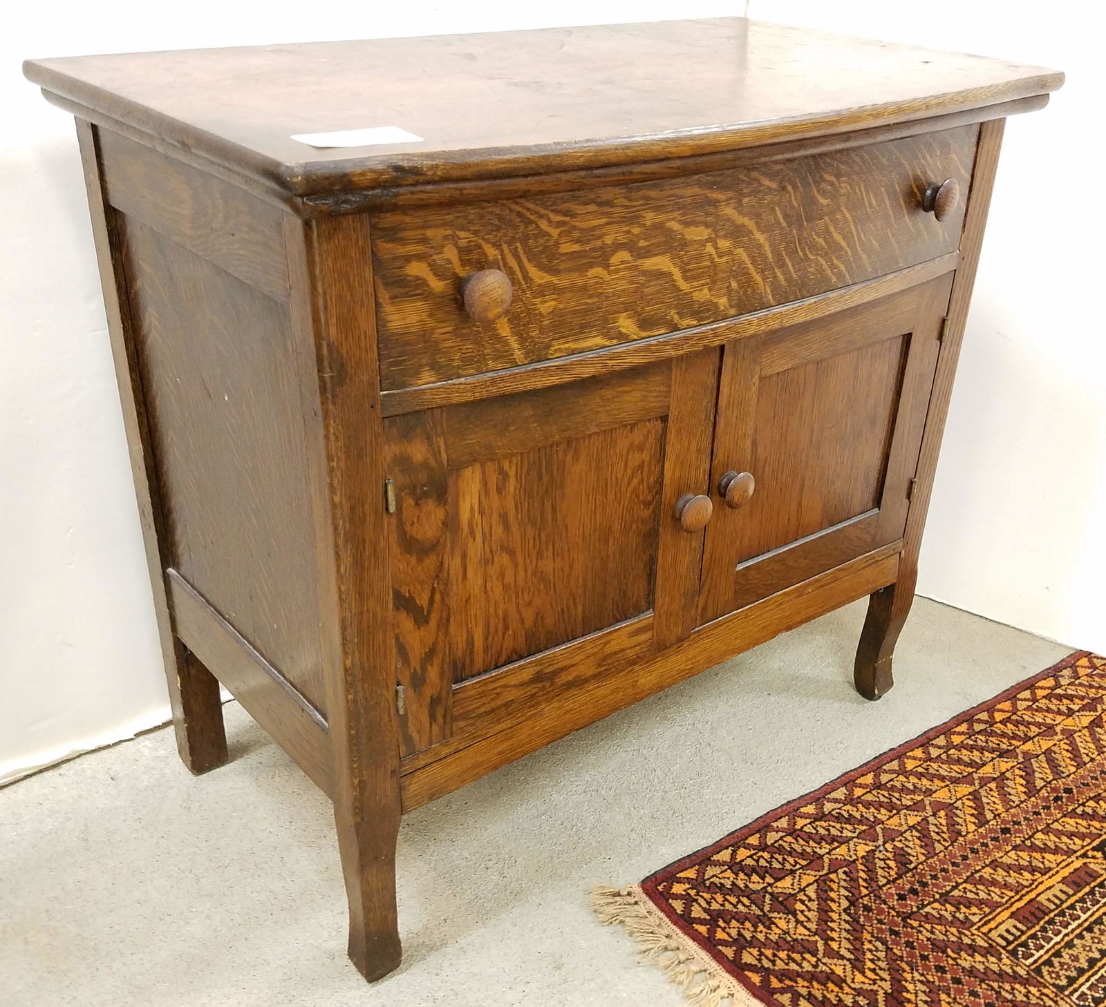 OAK WASH STAND 28 1/2"H X 32"W X 18 3/4"D (1 of 3)