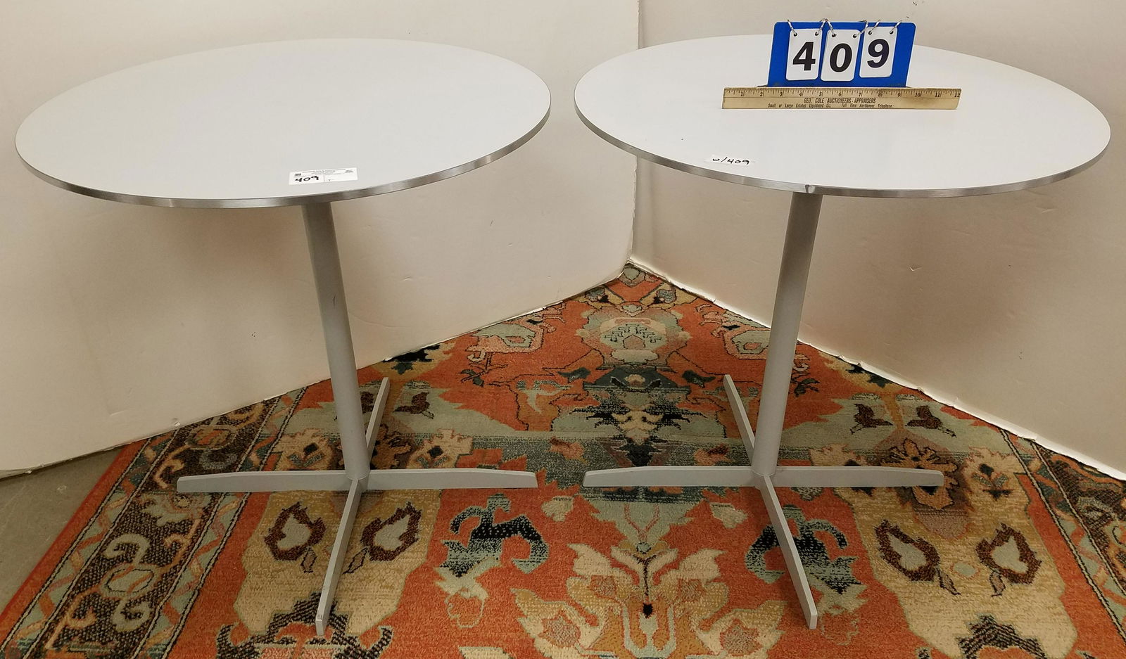 PR MODERN PED BASE TABLES 28 1/2"H X 27 1/2" DIAM (1 of 1)