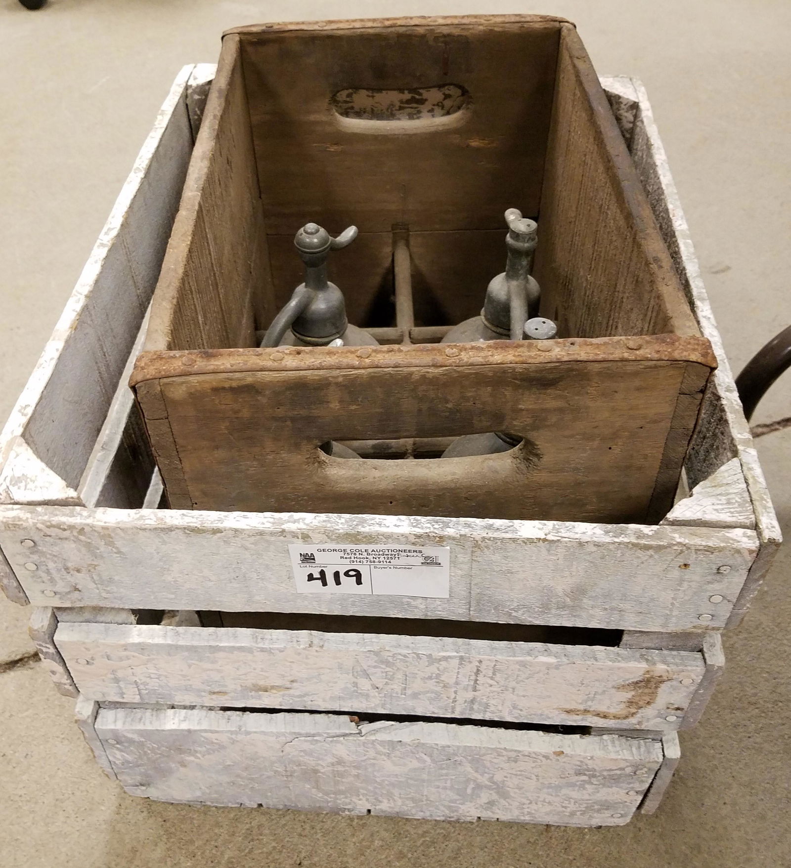 WOODEN BX 4 SELTZER BOTTLES-READ-EATON LITTLE FALLS, (1 of 2)