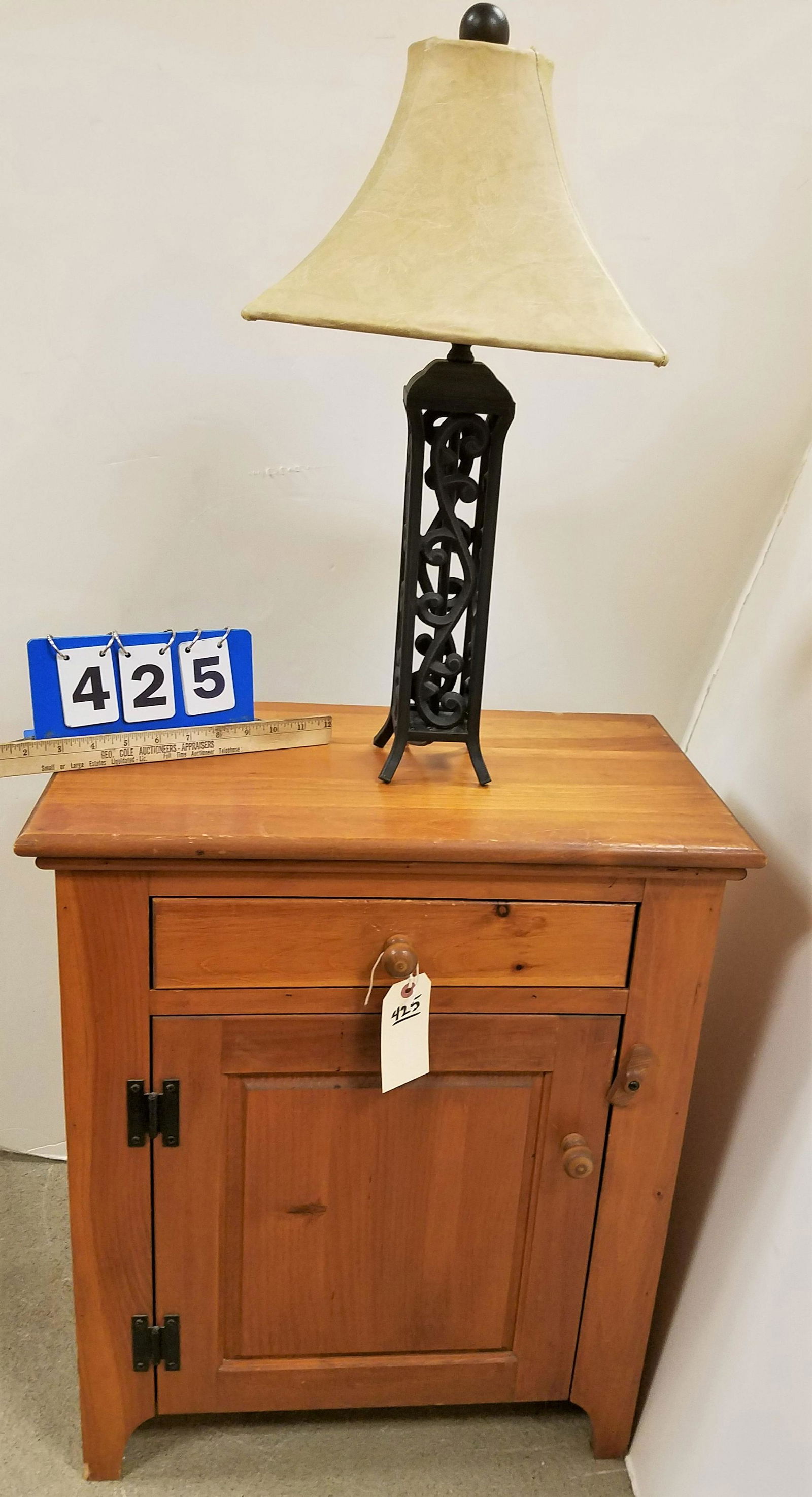 PINE 1 DRAWER OVER 1 DOOR STAND 26 1/2"H X 22"W X 12 (1 of 4)