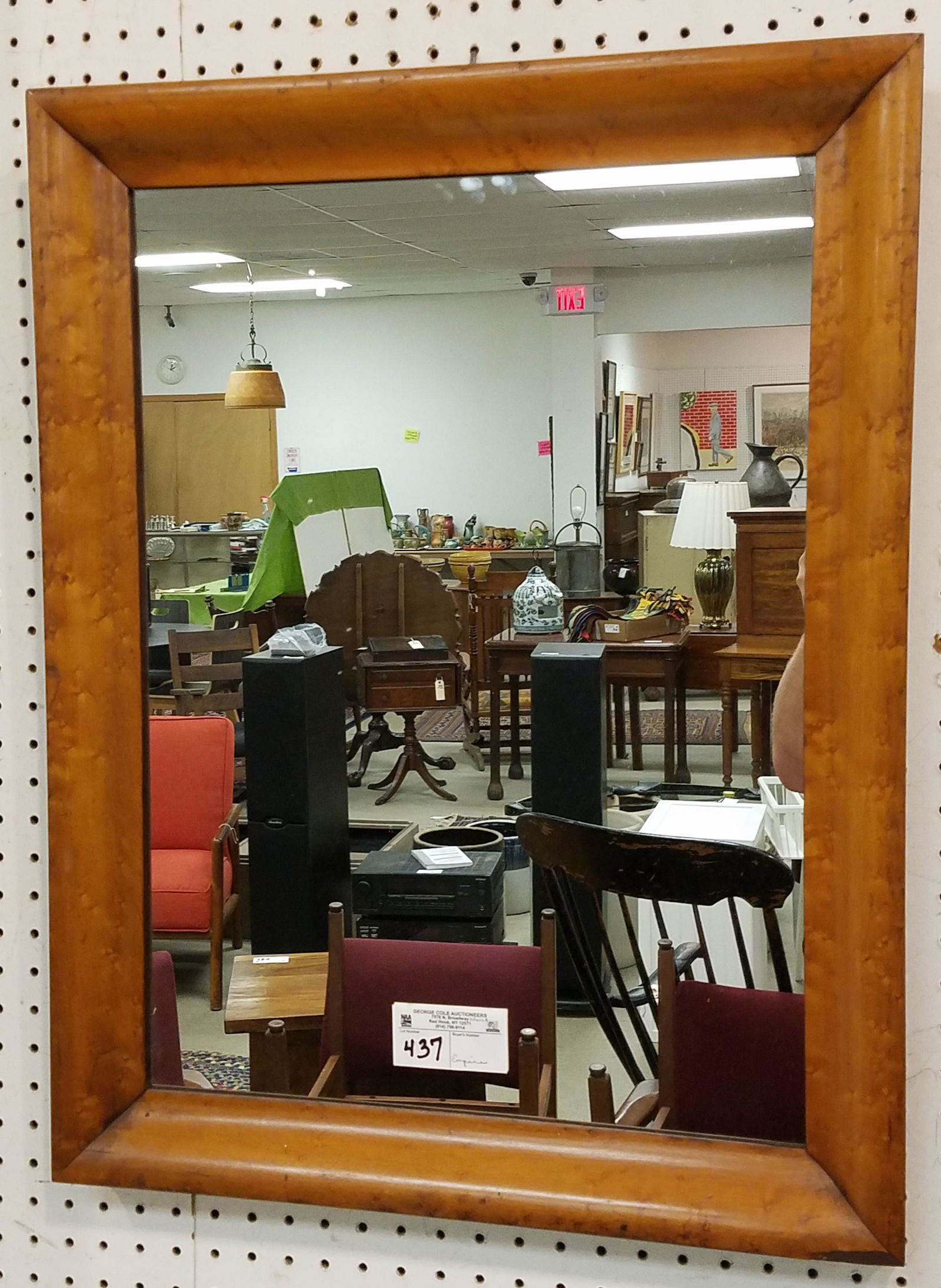 EMPIRE BIRDSEYE MAPLE FRAMED MIRROR (1 of 2)
