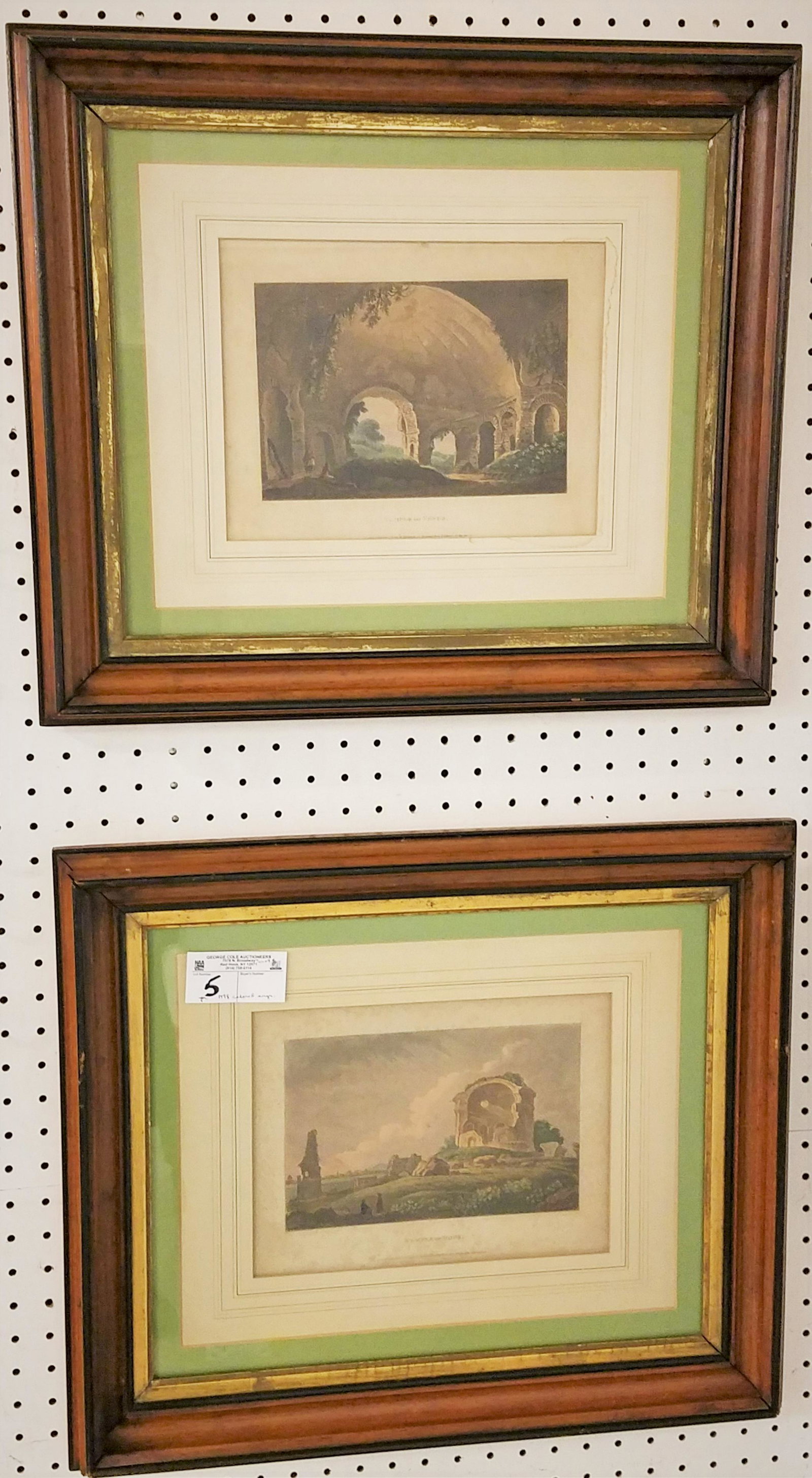 PR VICT BLACK WALNUT FRAMED 1798 COLORED ENGR TEMPLE OF: PR VICT BLACK WALNUT FRAMED 1798 COLORED ENGR TEMPLE OF HOPE AND TEMPLE OF VENUS