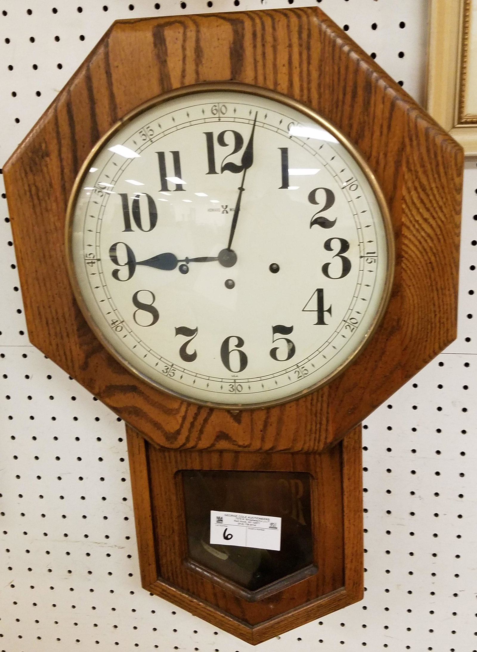 HOWARD MILLER OAK REGULATOR 24"H X 15"W: HOWARD MILLER OAK REGULATOR 24"H X 15"W