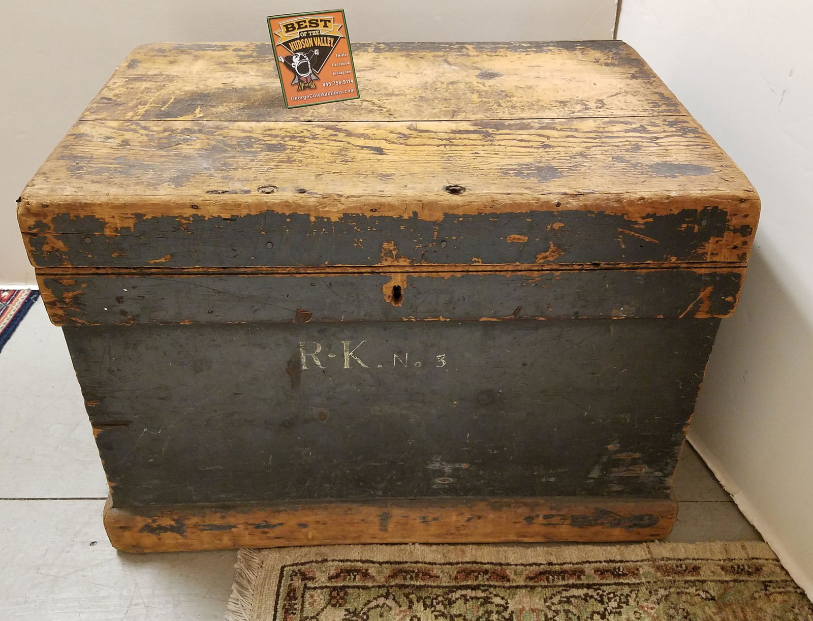 PRIM PINE TOOL BX 21"H X 29"W X 20 1/2"D STAMPED (1 of 8)