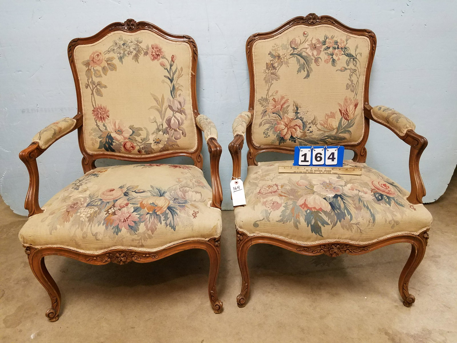 PR ARMCHAIRS W/ AUBUSSON UPHOLS (1 of 2)