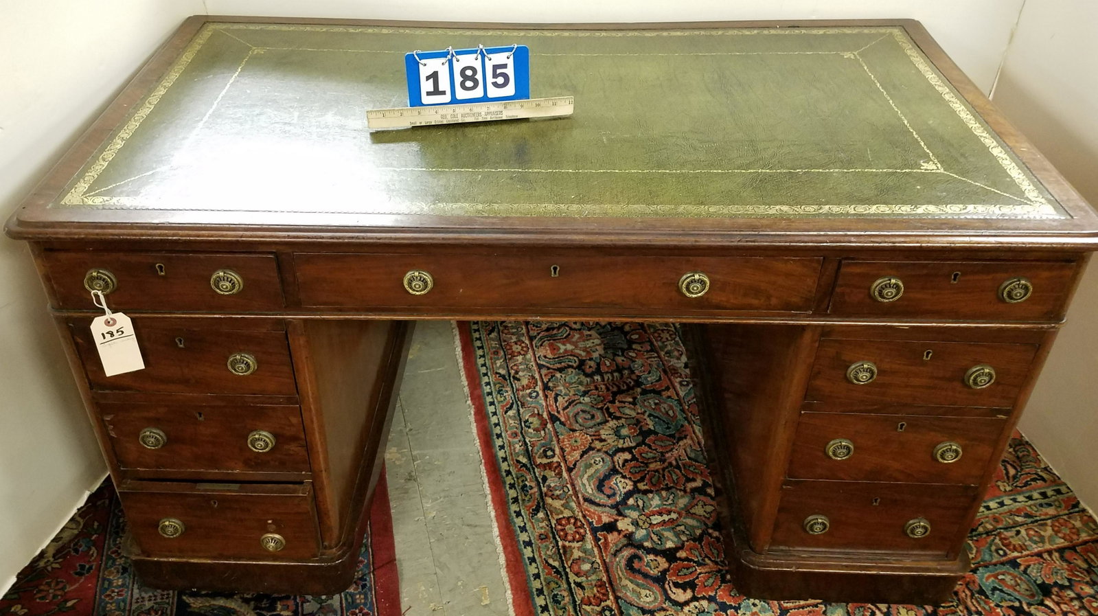 ENGLISH MAHOG LEATHER TOP DESK 2 /"H X "W X "D: ENGLISH MAHOG LEATHER TOP DESK 2 /"H X "W X "D