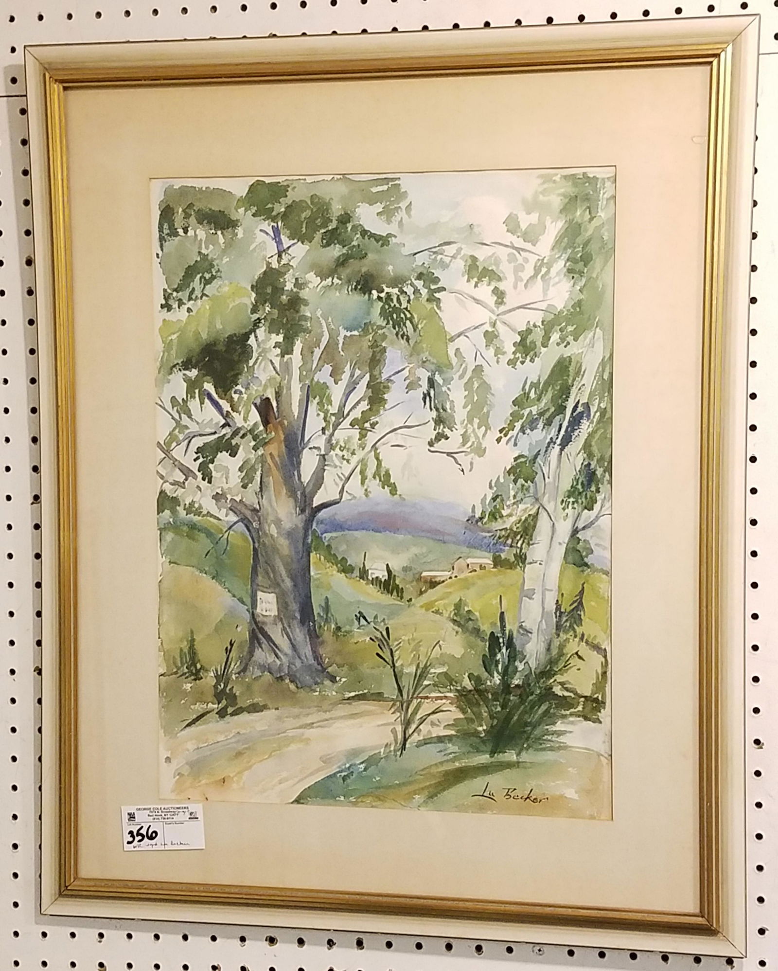 FRAMED W/C LANDSCAPE SGND LU BECKER 21" X 15" (1 of 3)
