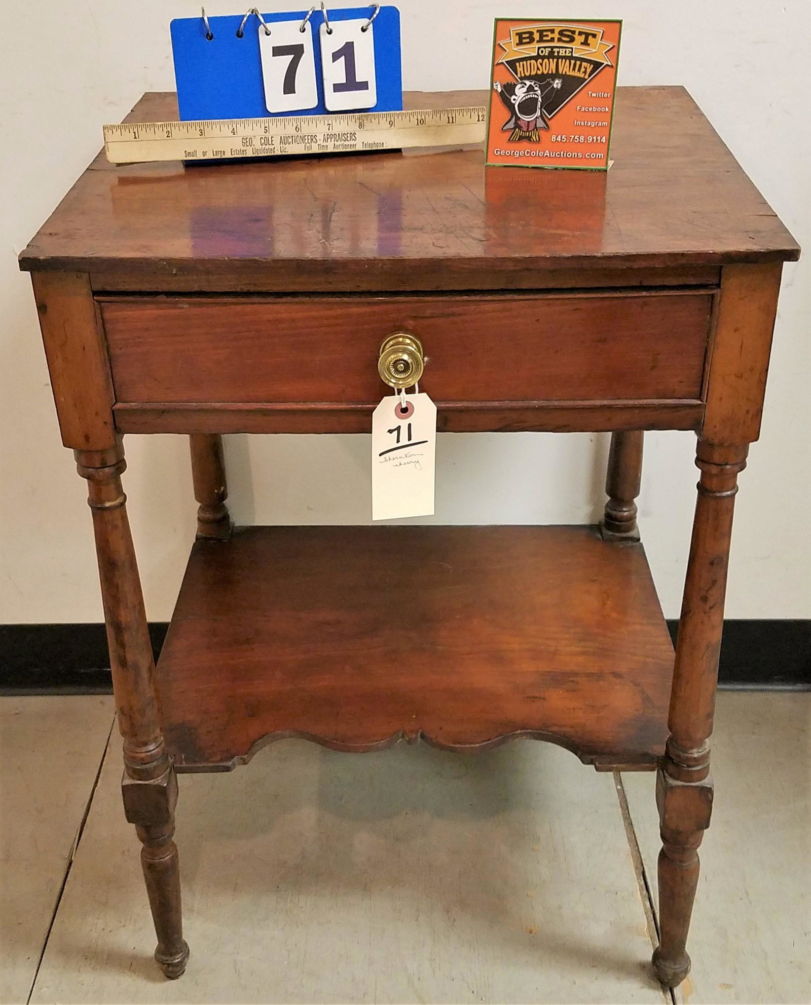 SHERATON CHERRY 1 DRAWER STAND 29"H X 20"W X 18 1/2"D (1 of 2)