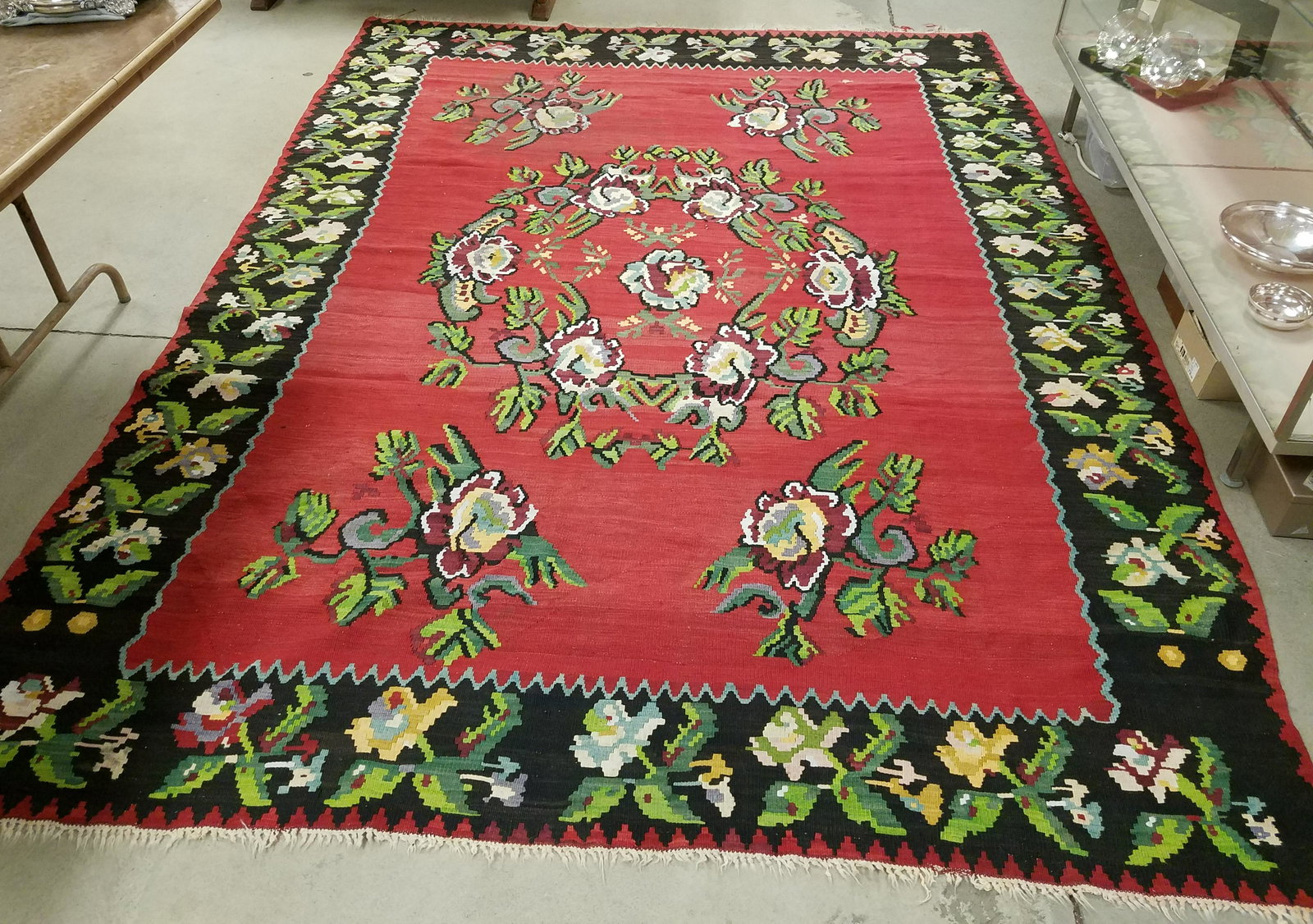 TURKISH FLAT WEAVE RUG 7'4" X 10'5" (1 of 3)