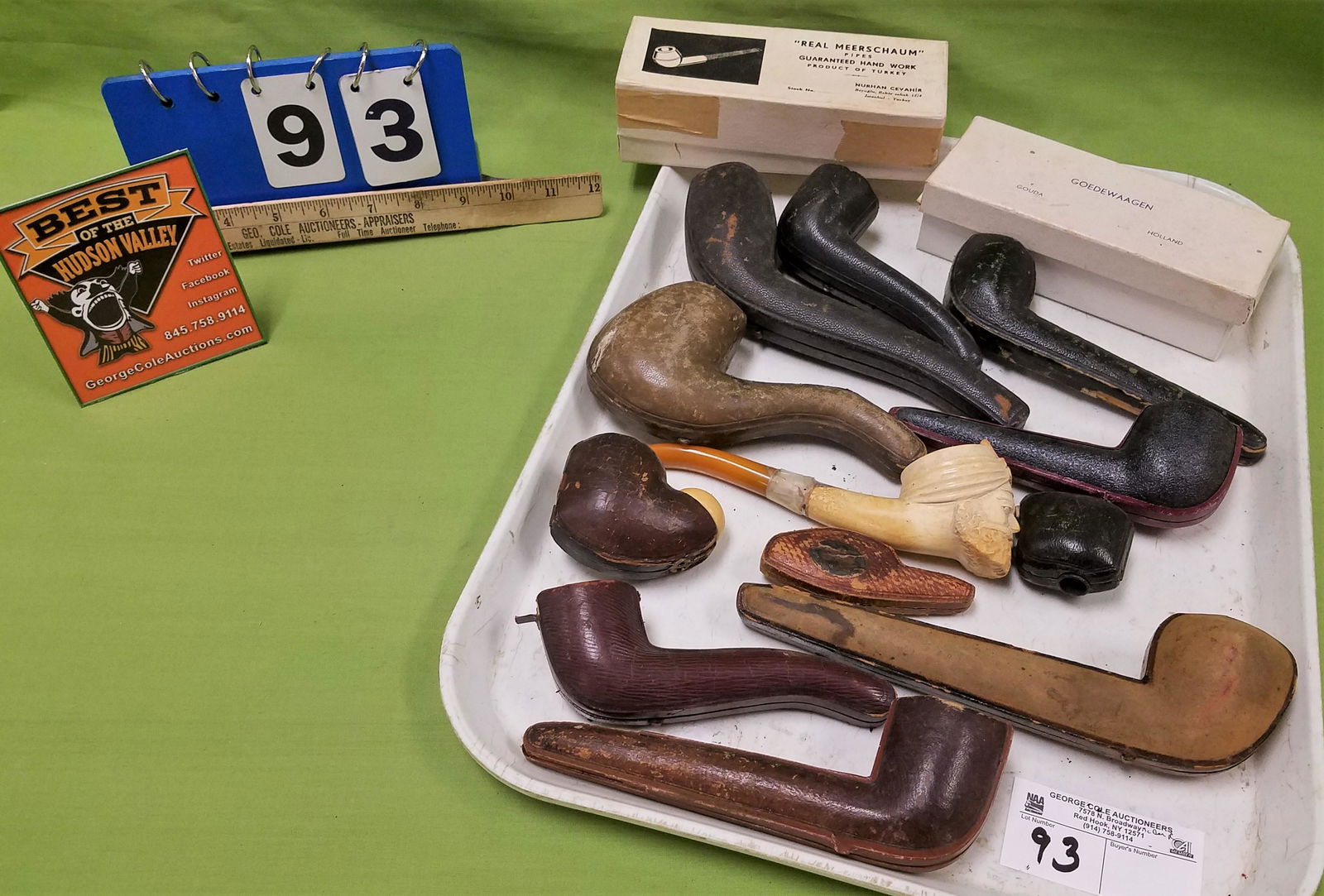 TRAY 8 MEERCHAUM PIPES 5 BURL AND 1 DELFT (1 of 7)
