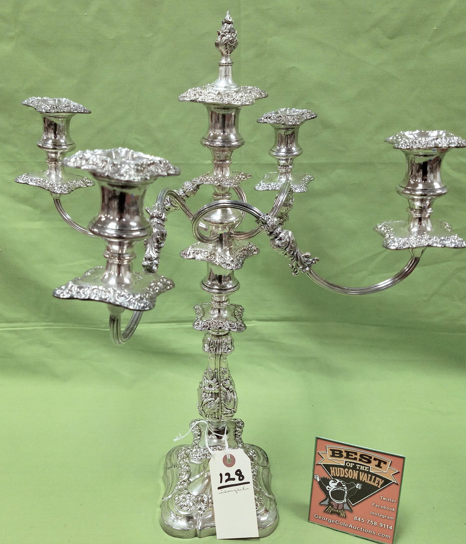SILVERPLATE CANDELABRA 21 1/2" (1 of 4)
