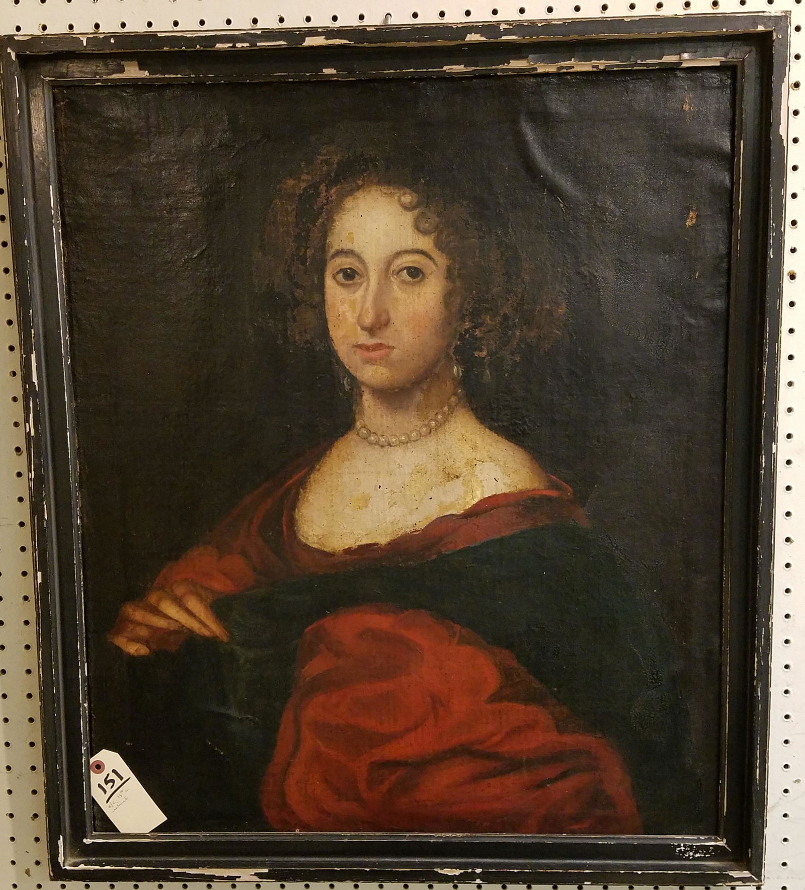 FRAMED AND RELINED 18TH C O/C PORTRAIT OF A WOMAN 29 (1 of 1)