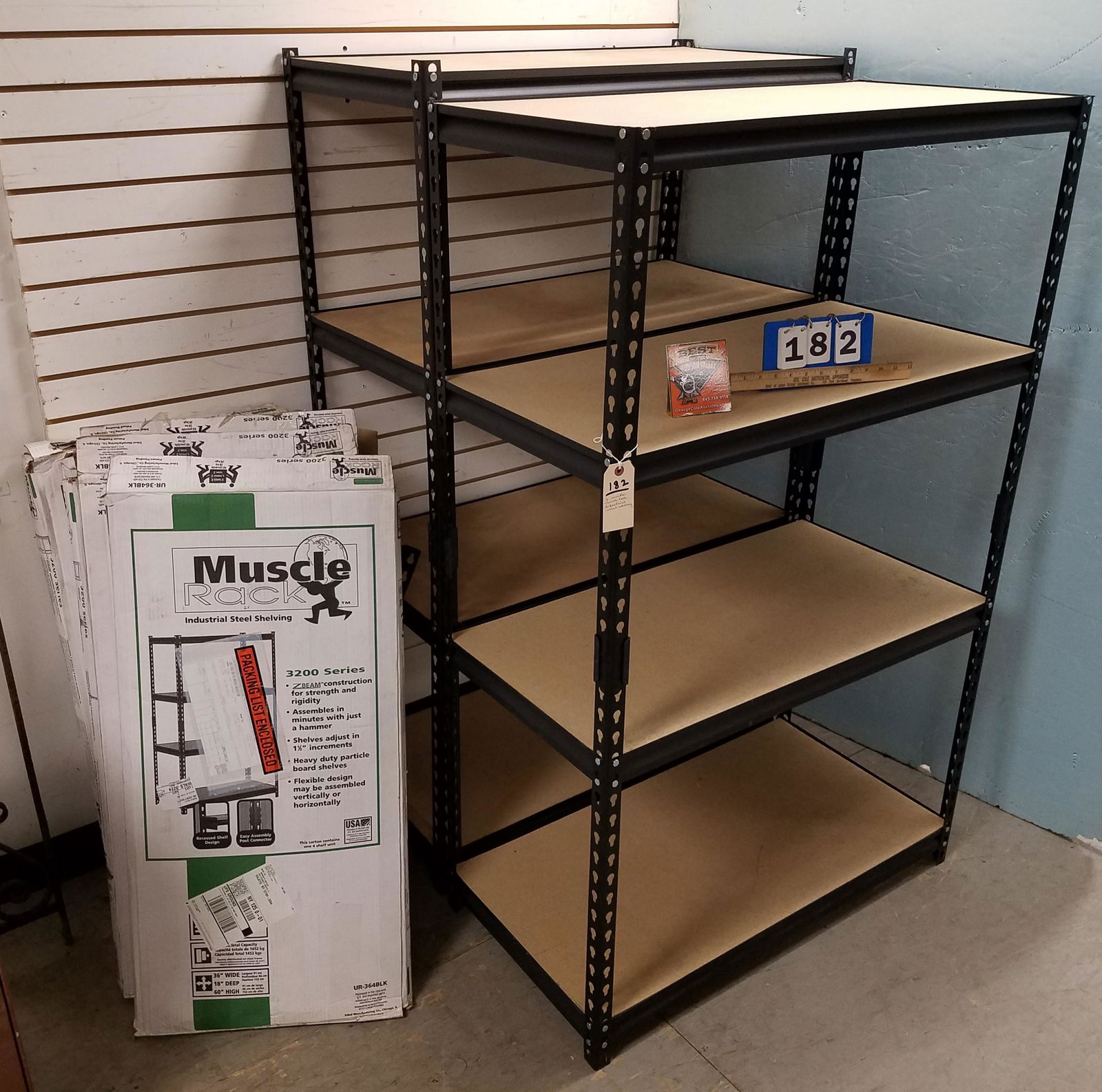 6 MUSCLE RACK INDUS STERL SHELVING UNITS 58 1/2"H X 36 (1 of 4)