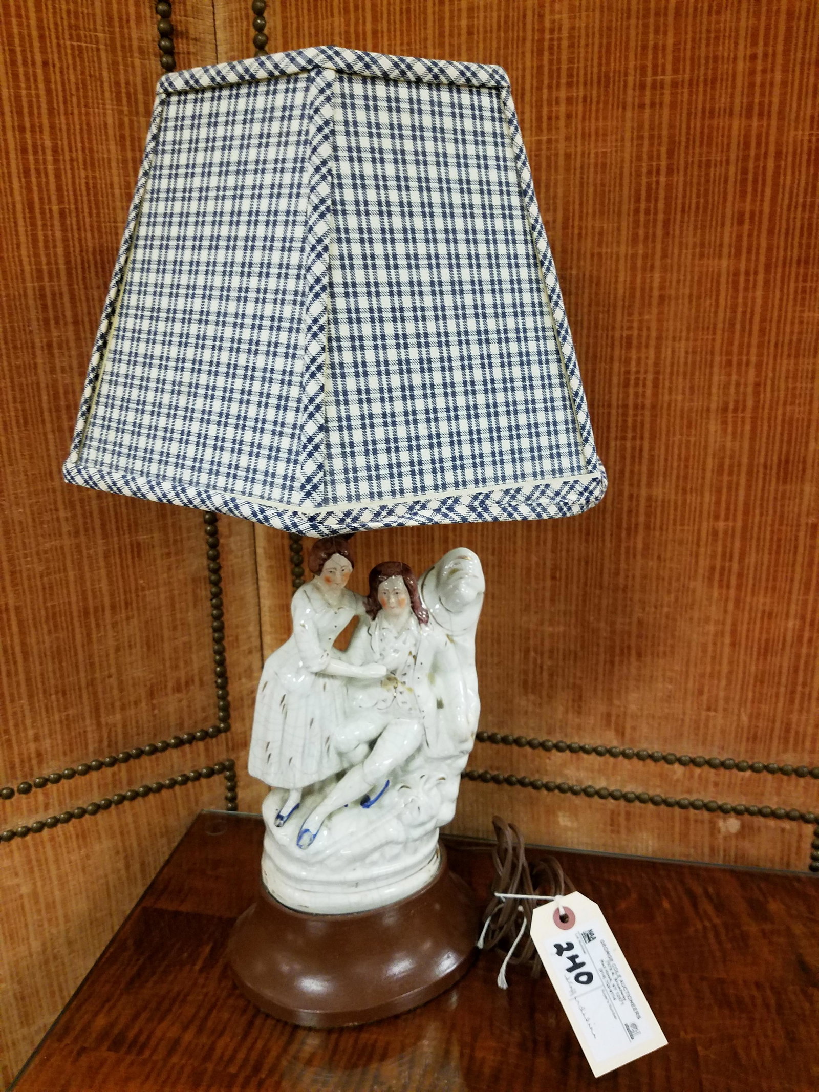STAFFORDSHIRE GROUP 9 1/2" MADE INTO A LAMP 23"H (1 of 2)