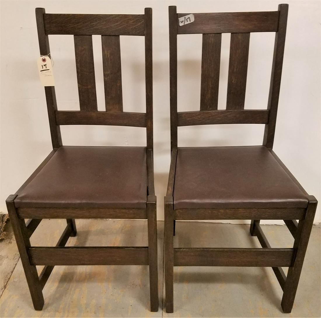PR. VINTAGE L&JG STICKLEY CHAIRS: PR. VINTAGE L&JG STICKLEY CHAIRS
