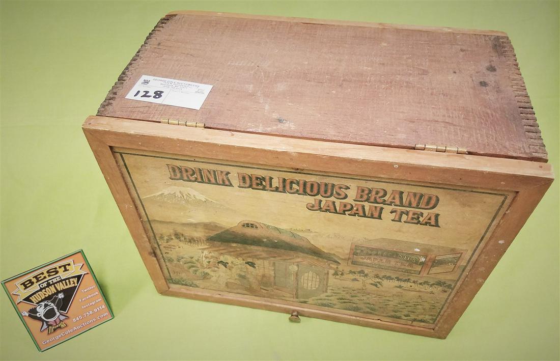 C1900 ADVERT DRINK DELICIOUS BRAND JAPAN TEA BX 12"H X (1 of 5)