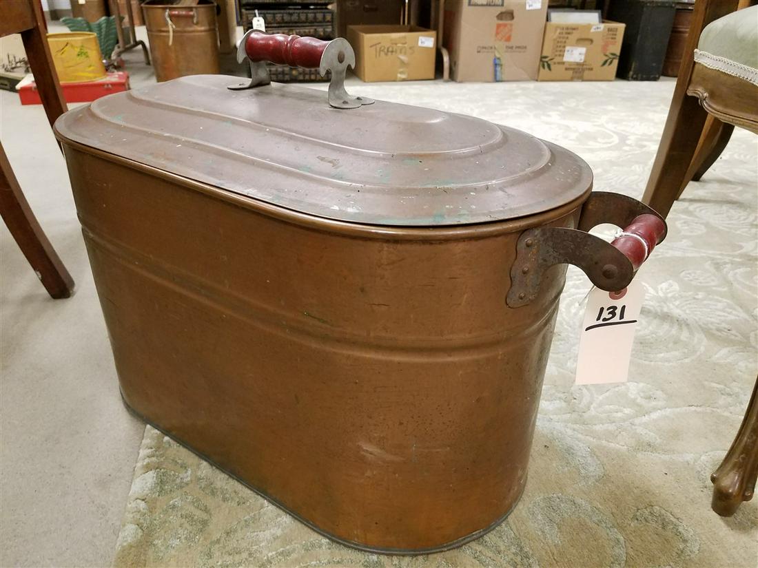 COPEPR BOILER W/ BRASS ITEMS (1 of 7)