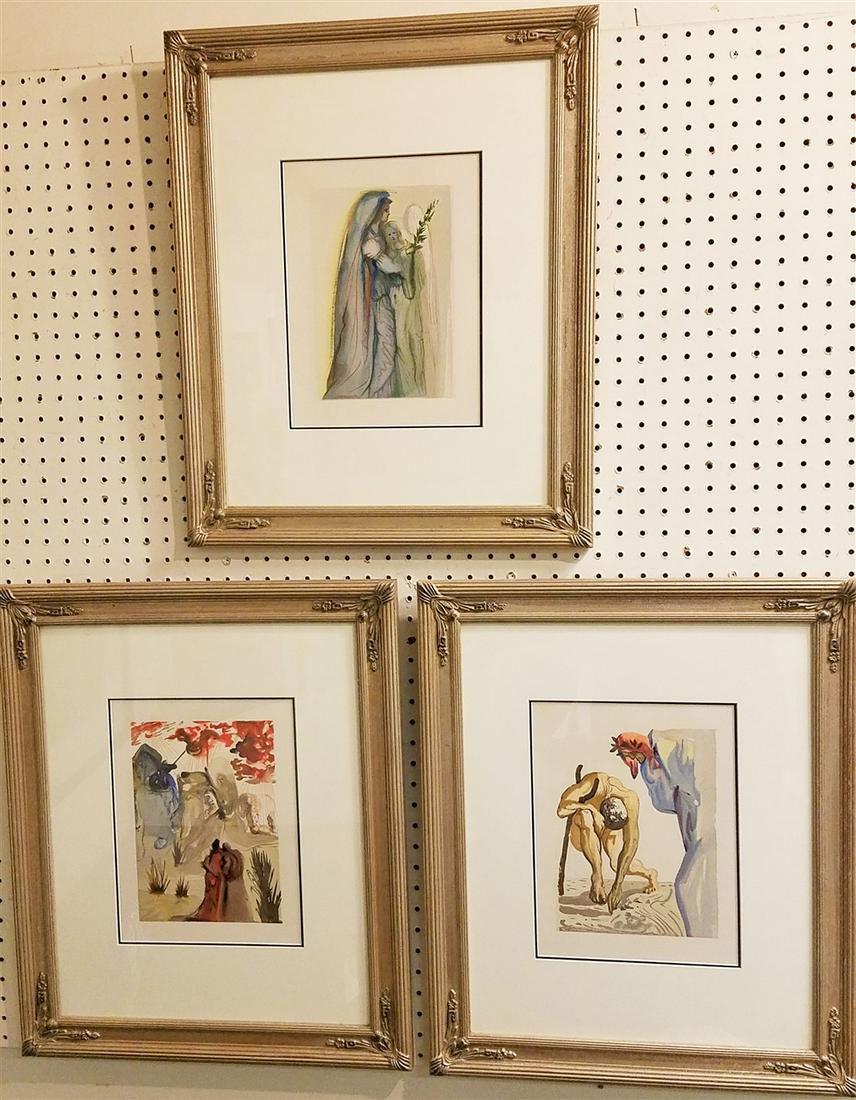 SET 3 WOODSTOCK PRINTS BY SALVADOR DALI FROM THE DIVINE (1 of 10)