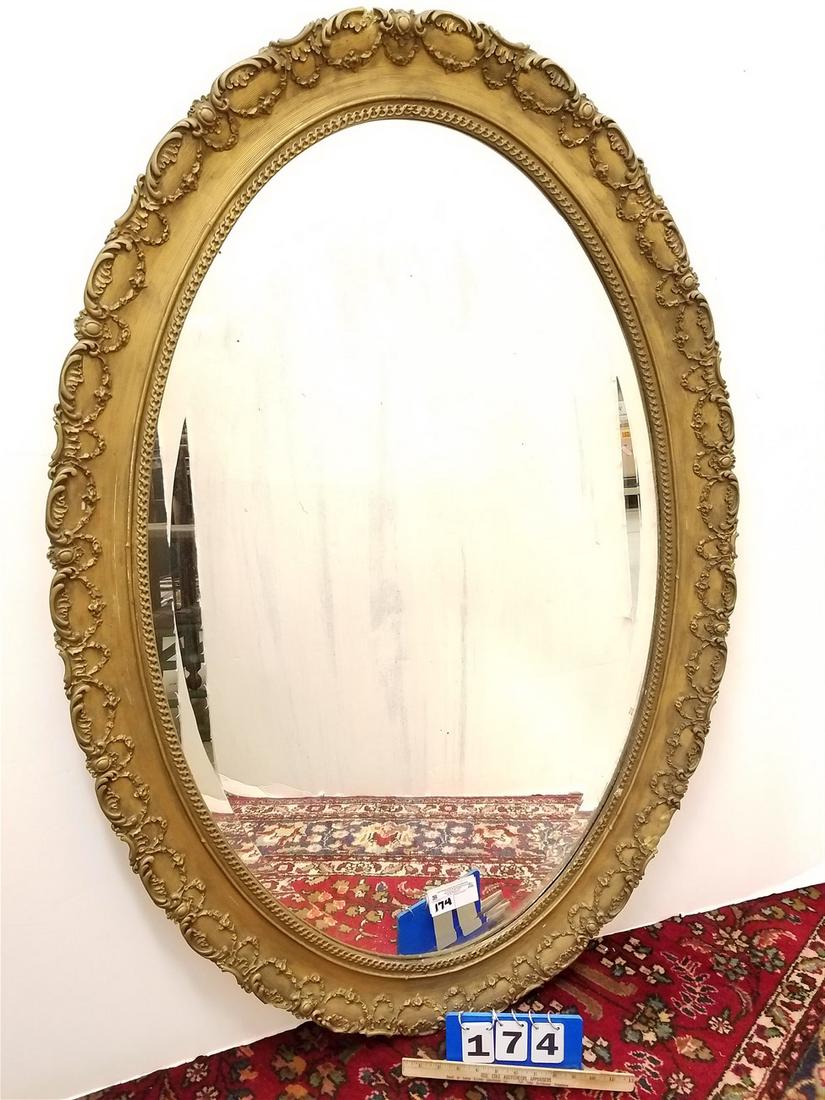 GILT FRAMED BEVELLED MIRROR 51" X 35 1/2" (1 of 3)