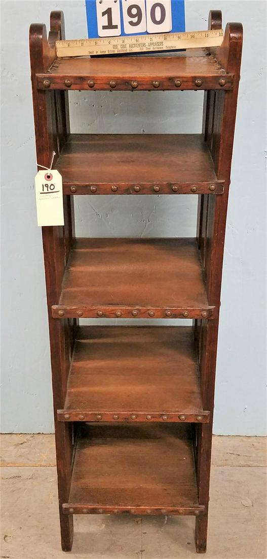 VINTAGE MISSION OAK MAGAZINE 2 STAND 45"H X 13 1/4"W X (1 of 3)