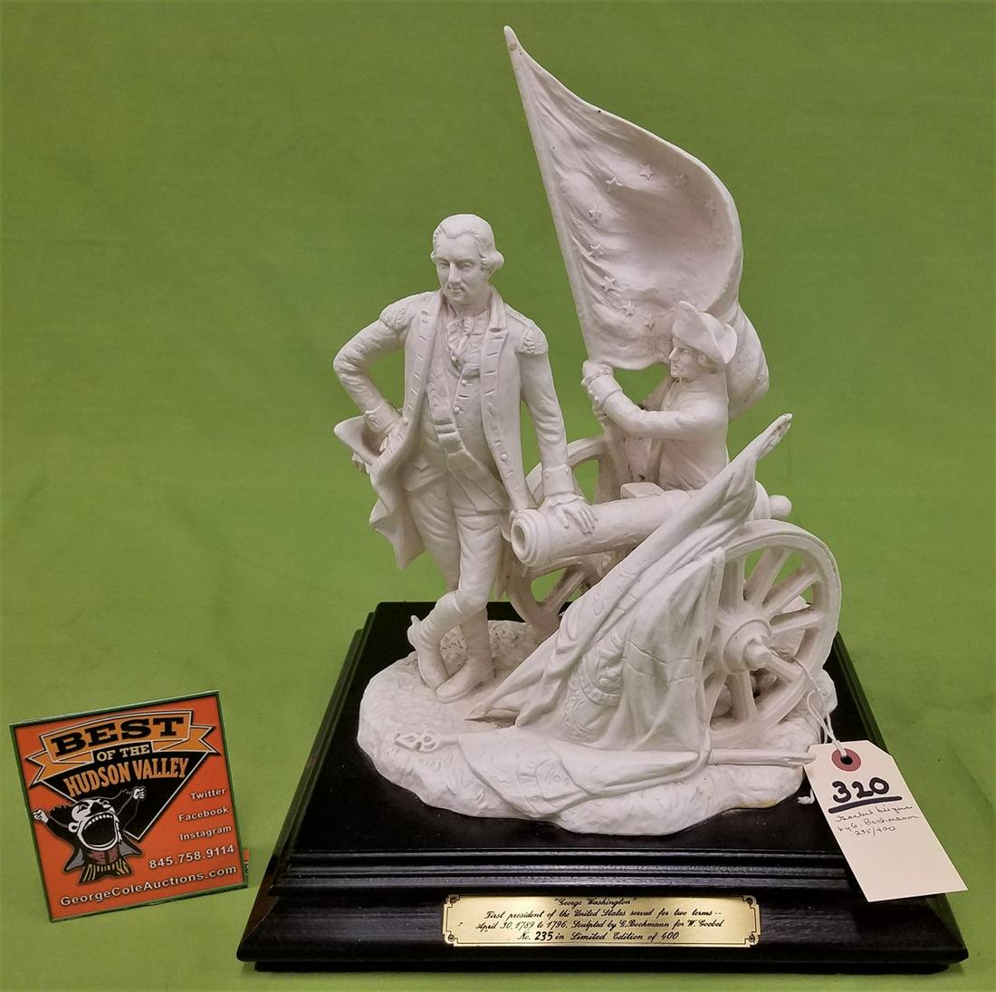 GOEBEL "GEORGE WASHINGTON" BISQUE SCUPLTURE BY G.: GOEBEL "GEORGE WASHINGTON" BISQUE SCUPLTURE BY G. BOCHMANN 235/400