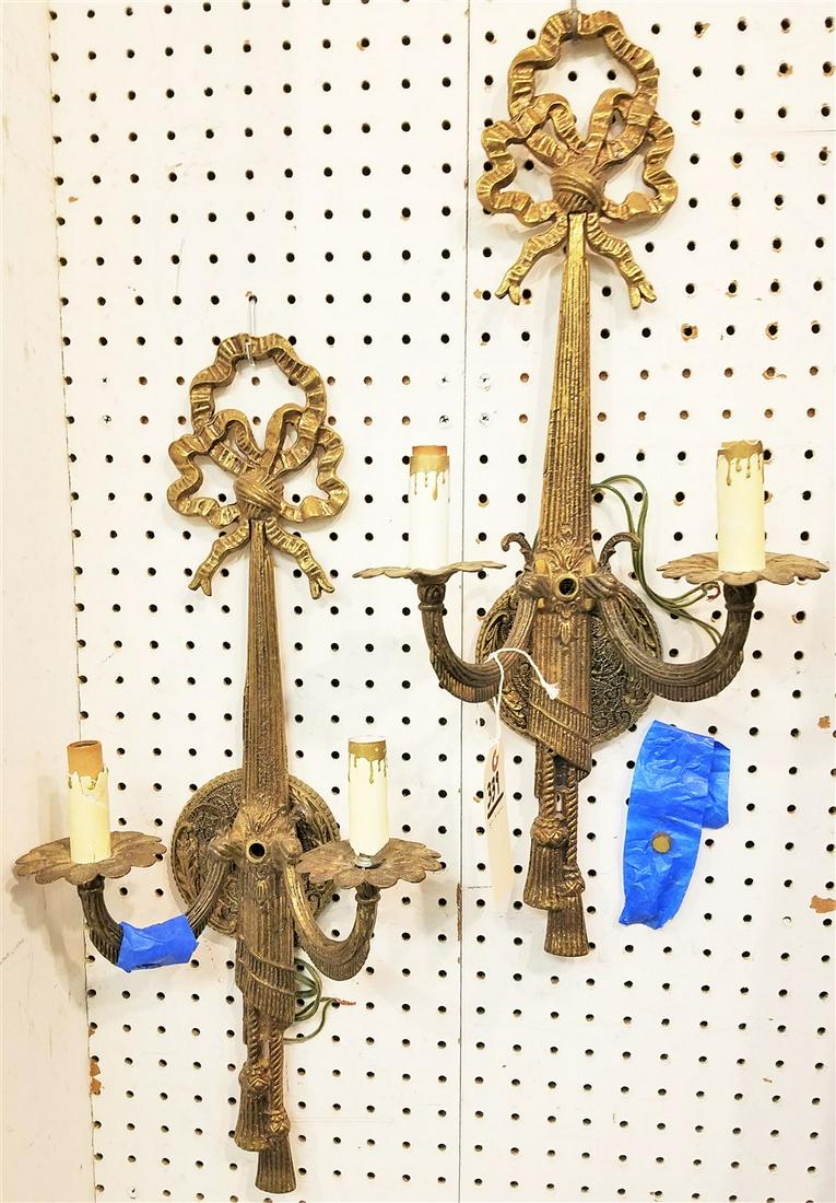 PR BRASS WALL SCONCES 23"H X 10 1/2"W (1 of 3)