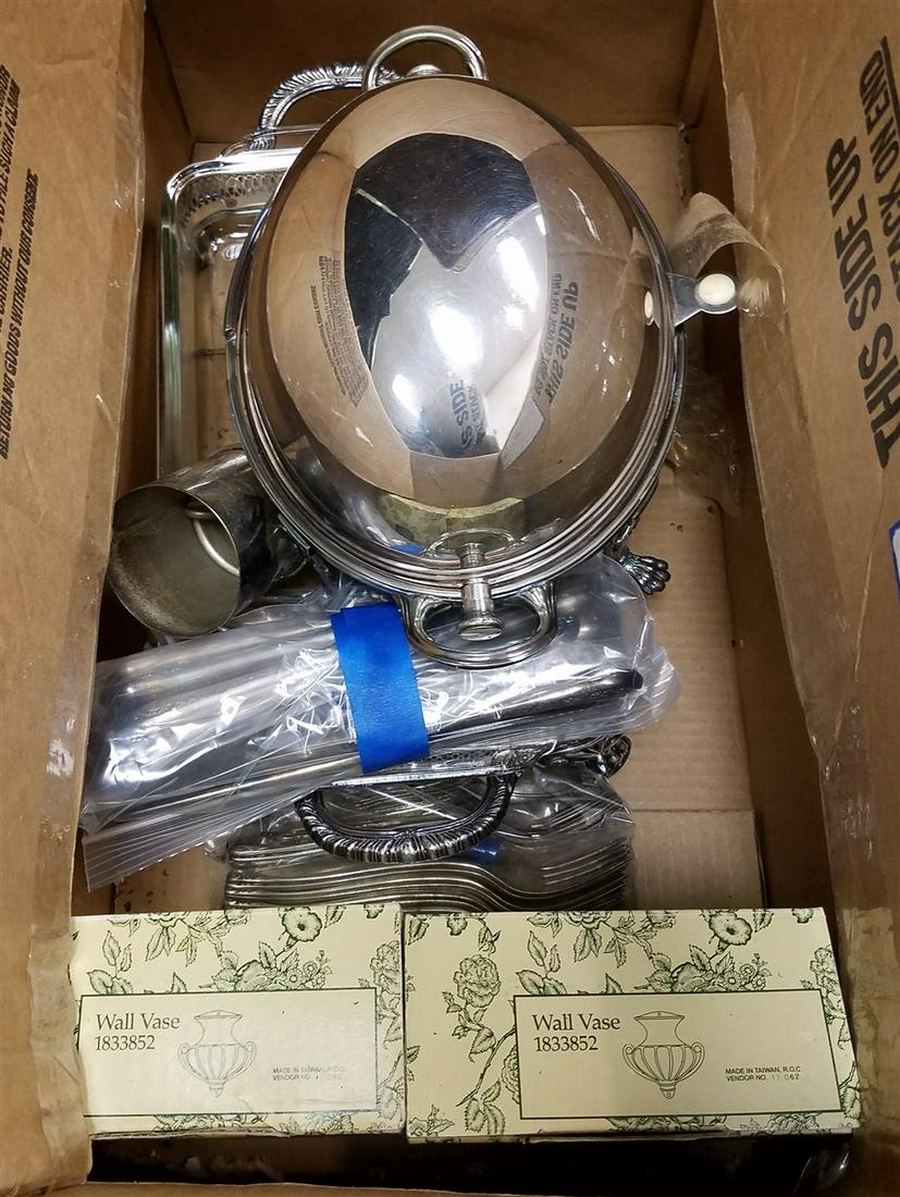 BX SILVERPLATE- FLATWARE SET, COVERED SERVING DISH ETC (1 of 8)