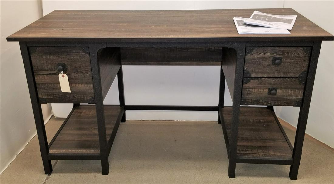 SAUDER COMPUTER DESK IN CARBON OAK - MODEL 427652 - (1 of 9)