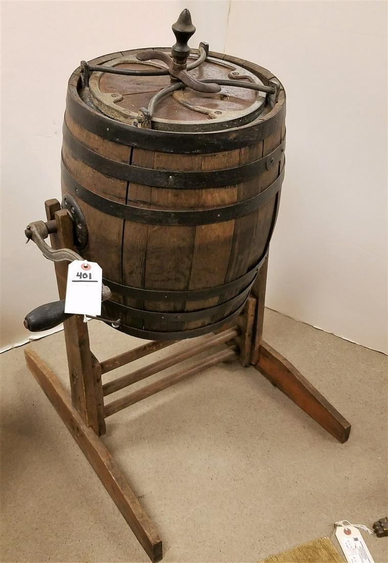 19TH C BARREL CHURN THE G.M. CO ERIE, PA (1 of 7)