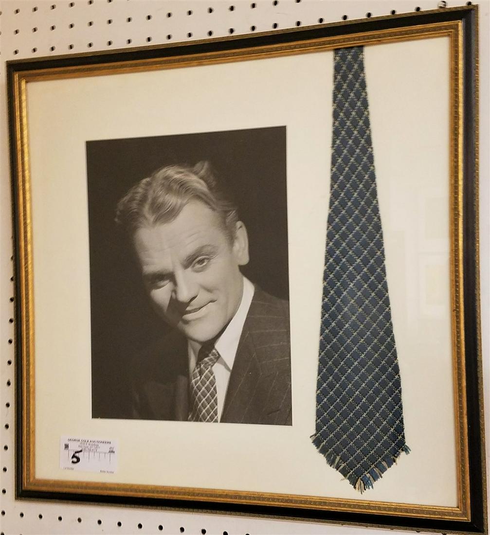 FRAMED PHOTO OF JAMES CAGNEY W/ THE TIE HE IS WEARING (1 of 2)