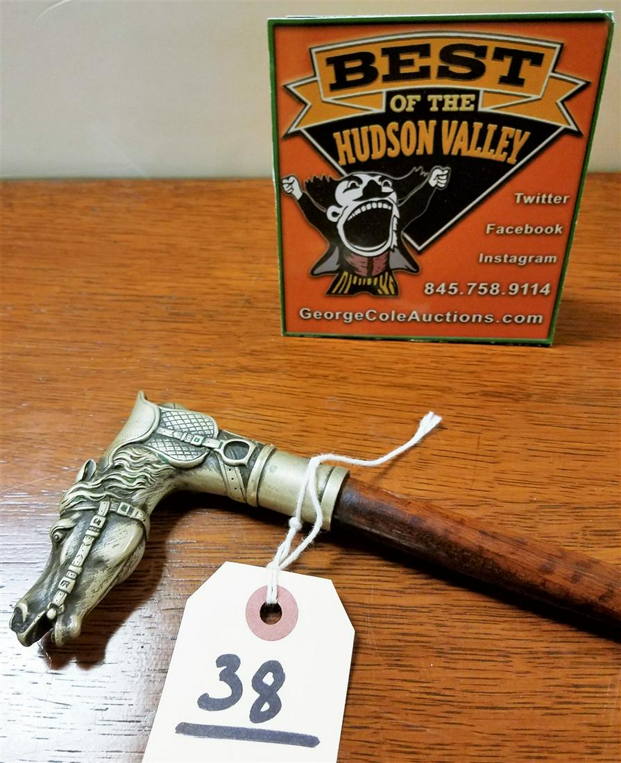 CANE W/HORSE HEAD HANDEL: CANE W/HORSE HEAD HANDEL
