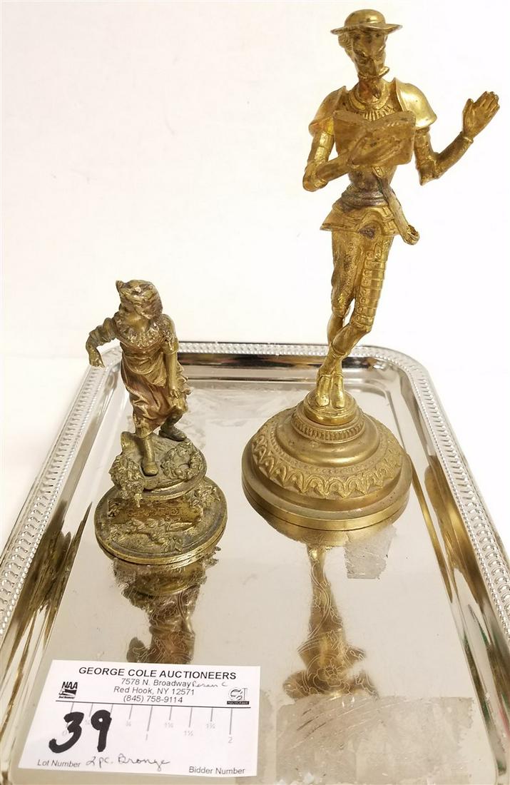 TRAY 2 BRONZE FIGURES-DON QUIXOTE 7 3/4" & GRETEL 4 (1 of 7)