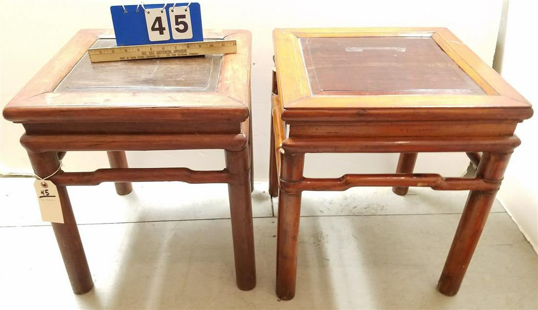 PR. CHINESE STANDS 19 1/2" H 16 1/2" SQ (1 of 4)