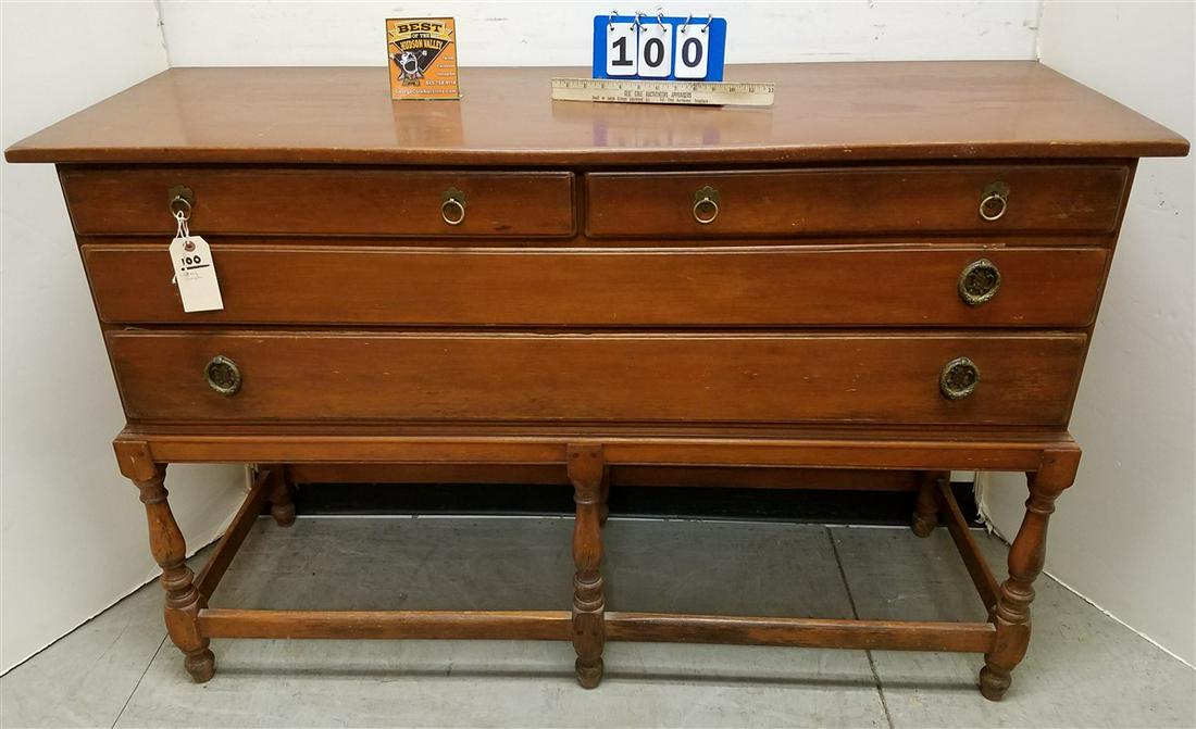 WHITNEY MAPLE 4 DRAWER SIDE BOARD 35-1/2"H X 54"W X: WHITNEY MAPLE 4 DRAWER SIDE BOARD 35-1/2"H X 54"W X 19-1/2"D