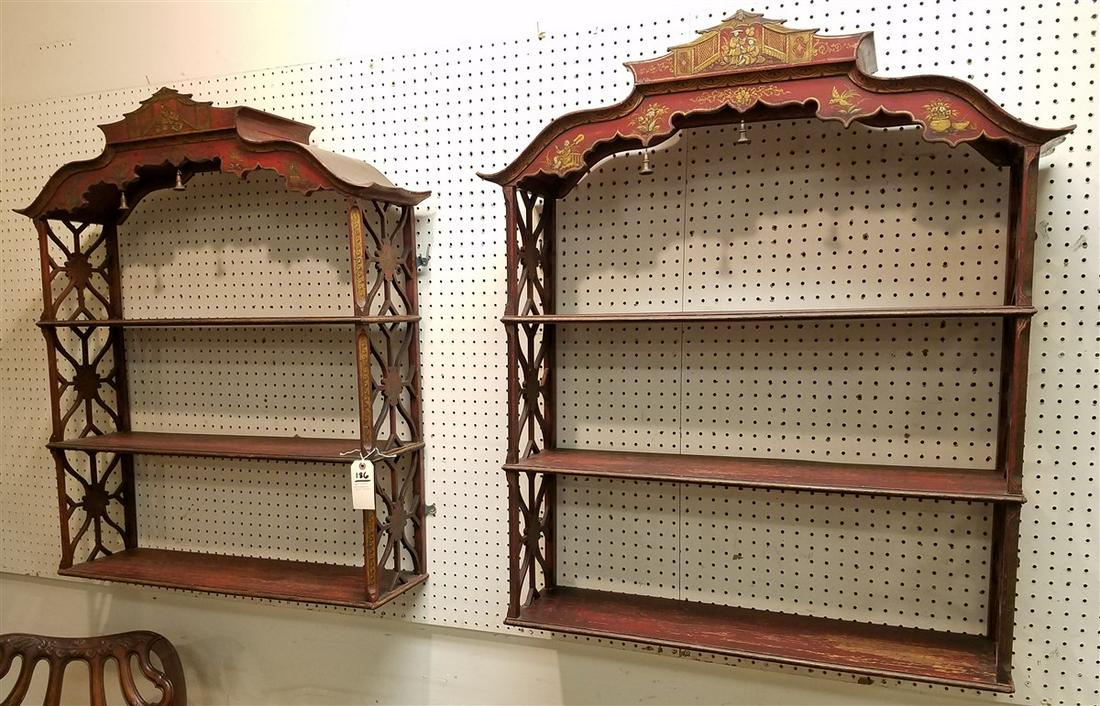 PR C1800 CHINOISERIE WALL SHELVES 40 1/2"H X 3"W X 9"D (1 of 20)