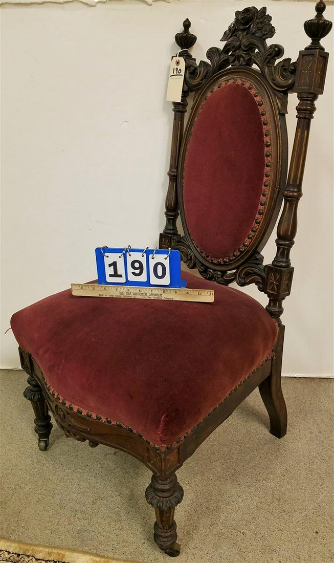 VICT CARVED WALNUT SIDE CHAIR (1 of 5)