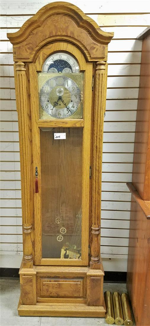 EMPEROR OAK GRANDFATHER CLOCK 79"H X 23"W (1 of 6)