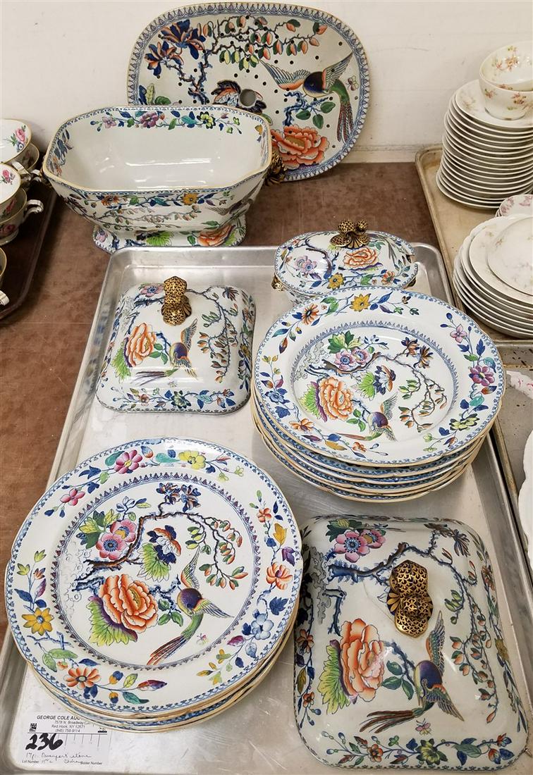 TRAY 17 PC 19TH C DAVENPORT STONE CHINA (1 of 5)