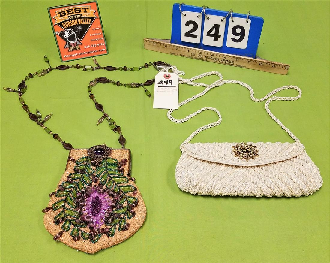 2 TODD ANTHONY BEADED EVEING BAGS: 2 TODD ANTHONY BEADED EVEING BAGS