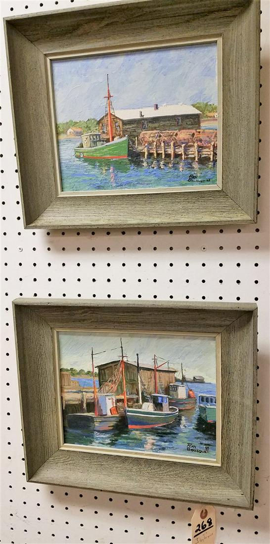 PR FRAMED O/B DESCK SCENES SGND RAY BOSQUET '69 8" X (1 of 6)