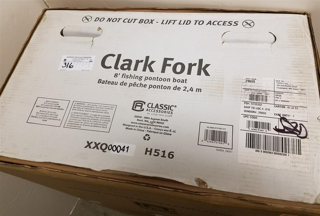 NEW BXD CLARK FORK 8' FISHING PONTOON BOAT (1 of 4)